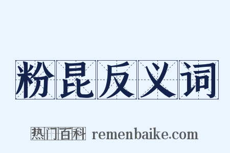 粉昆反义词是什么意思的图片